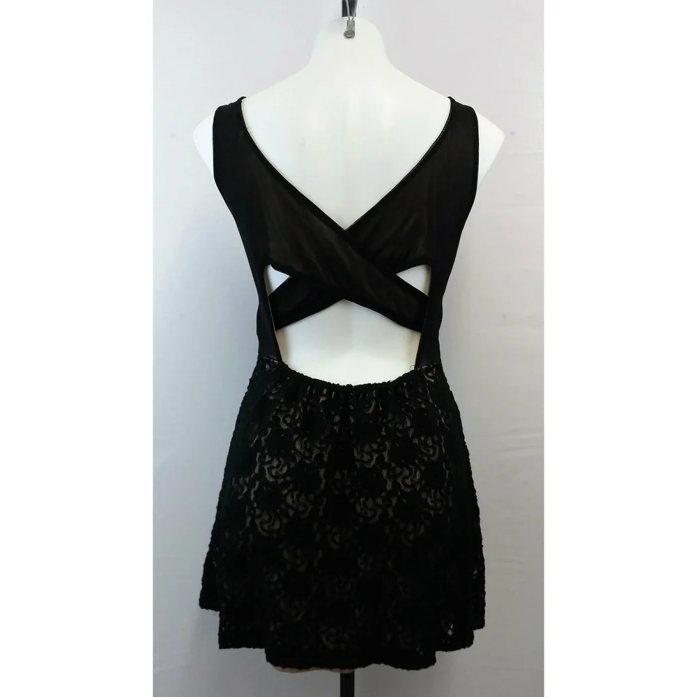 Love Tree Women Dress, Size Medium, black, cotton, nylon, spandex - Picture 2 of 5